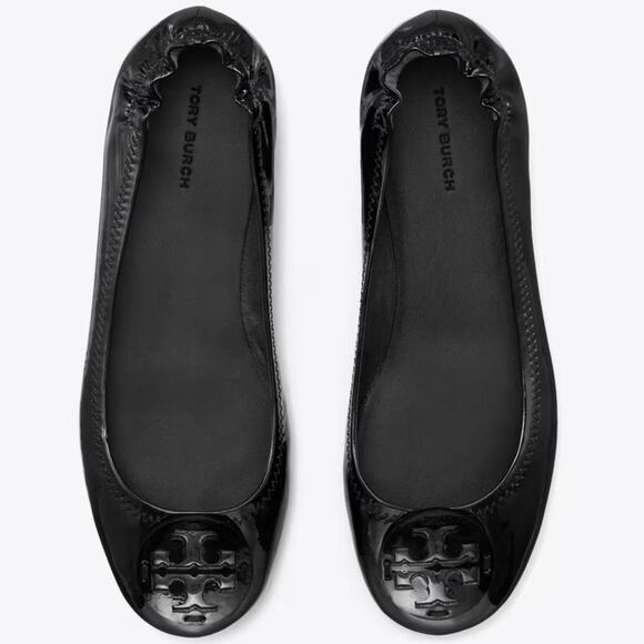 Tory Burch Minnie Travel Patent Leather Ballet Flats Size 7